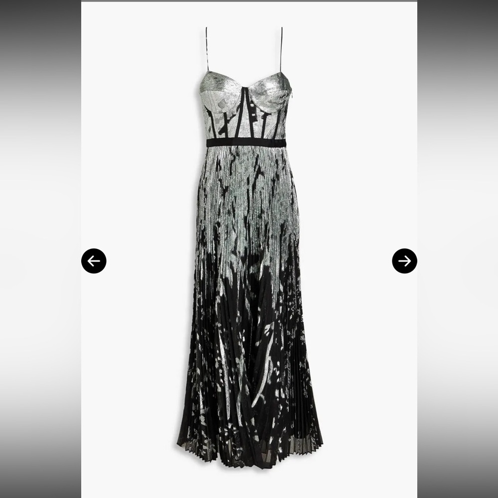 SIMKHAI pleated metallic dress